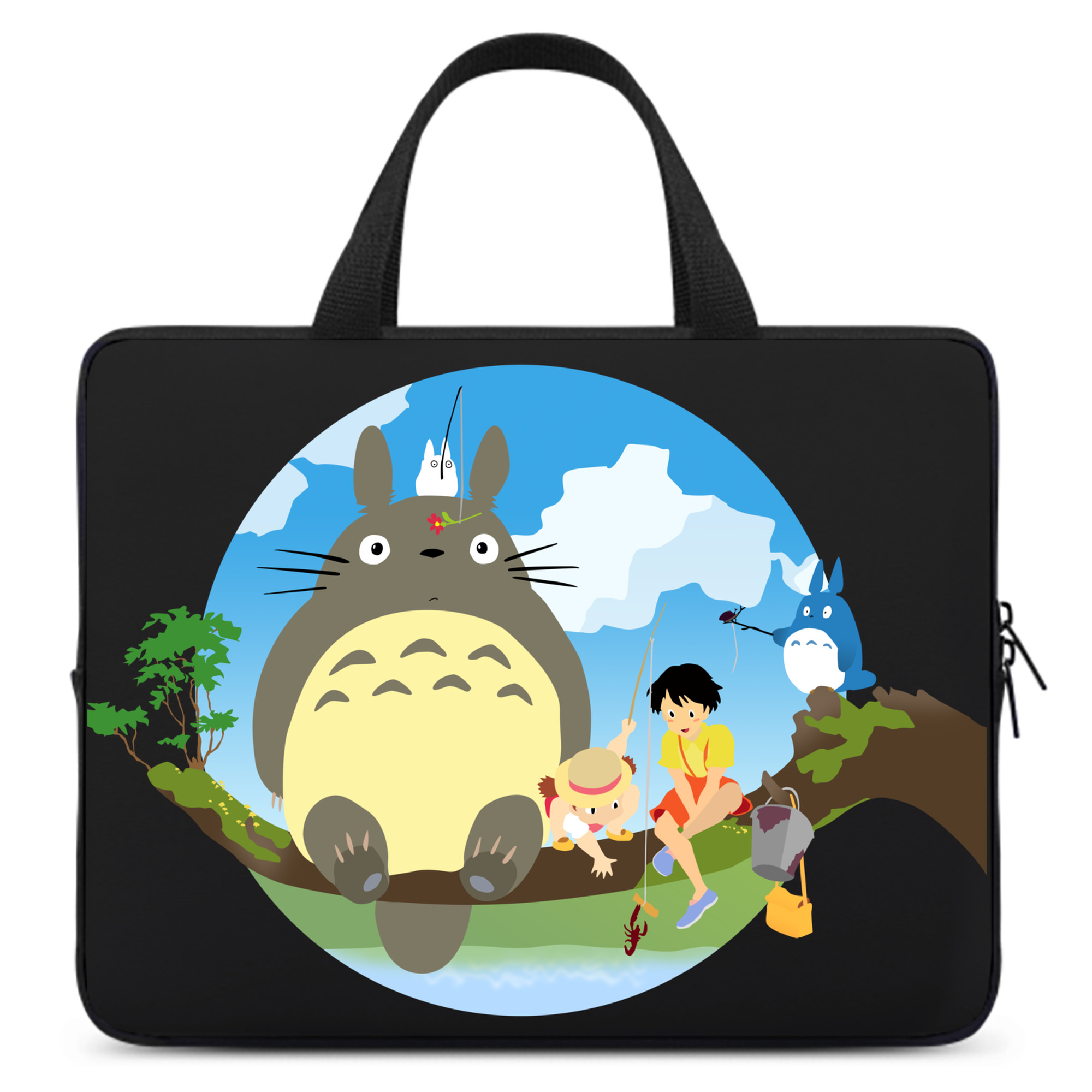 （画像用） となりのトトロ 草壁メイ 草壁サツキ My Neighbor Totoro Satsuki Kusakabe Mei Kusakabe 手提げノートパソコンバッグ