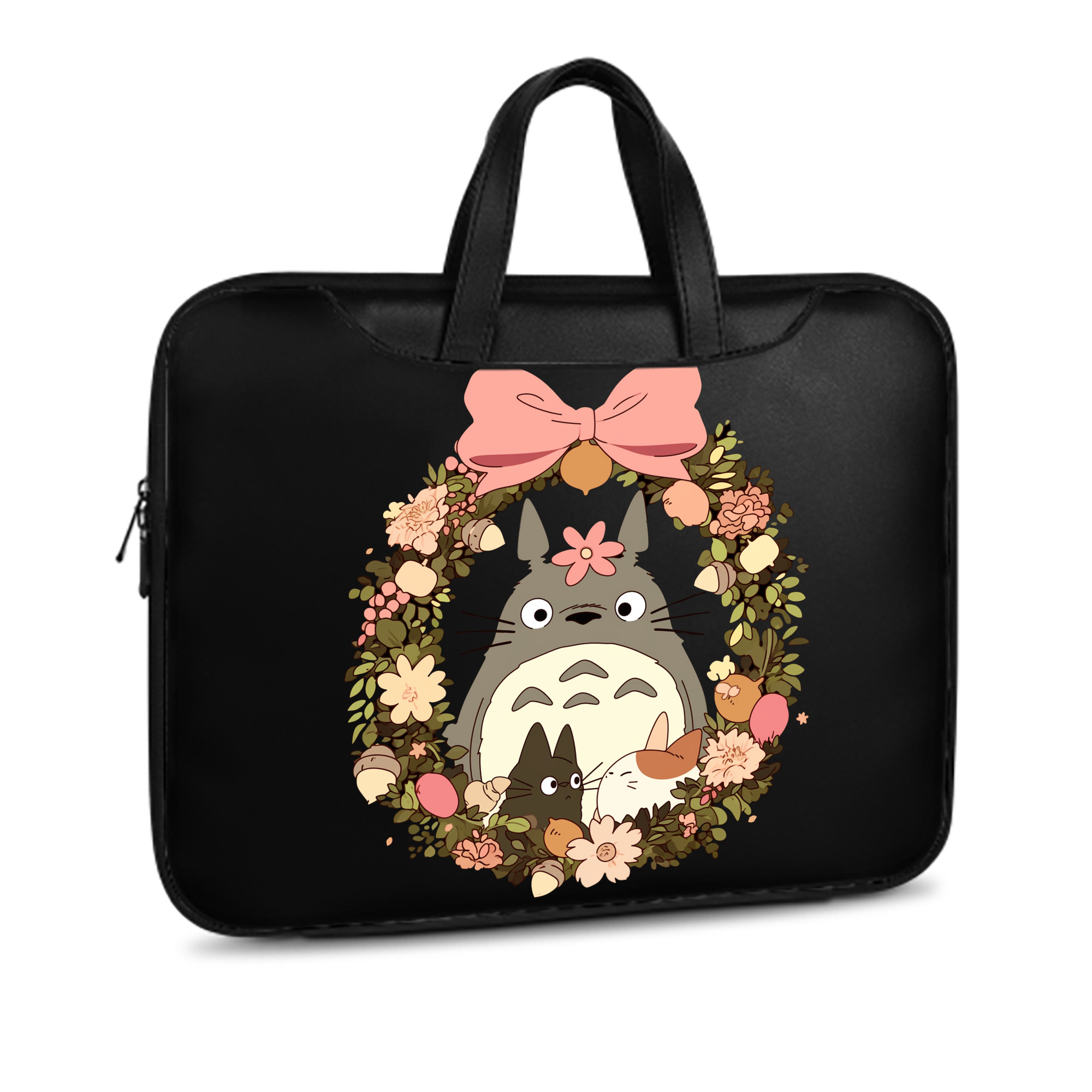 （画像用） となりのトトロ 草壁メイ 草壁サツキ My Neighbor Totoro Satsuki Kusakabe Mei Kusakabe レザーラップトップバッグ　ノートパソコンケース