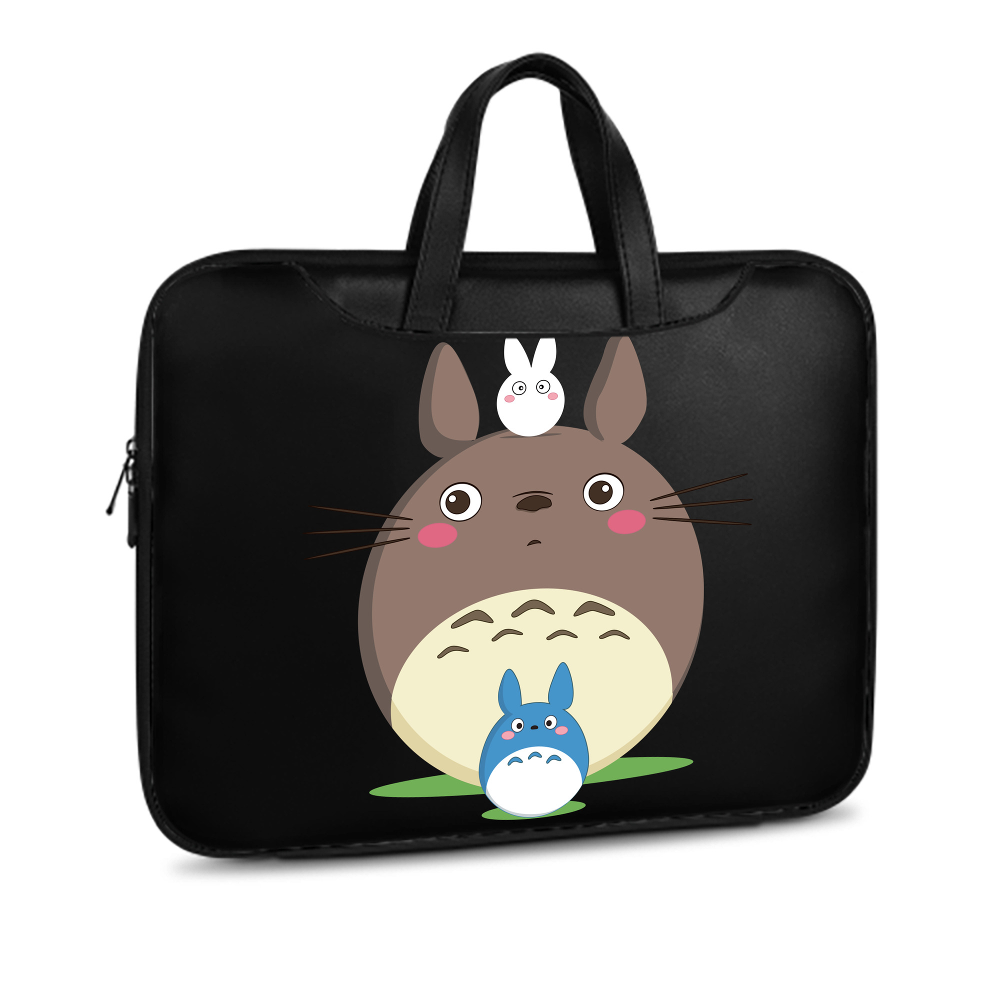 （画像用） となりのトトロ 草壁メイ 草壁サツキ My Neighbor Totoro Satsuki Kusakabe Mei Kusakabe レザーラップトップバッグ　ノートパソコンケース