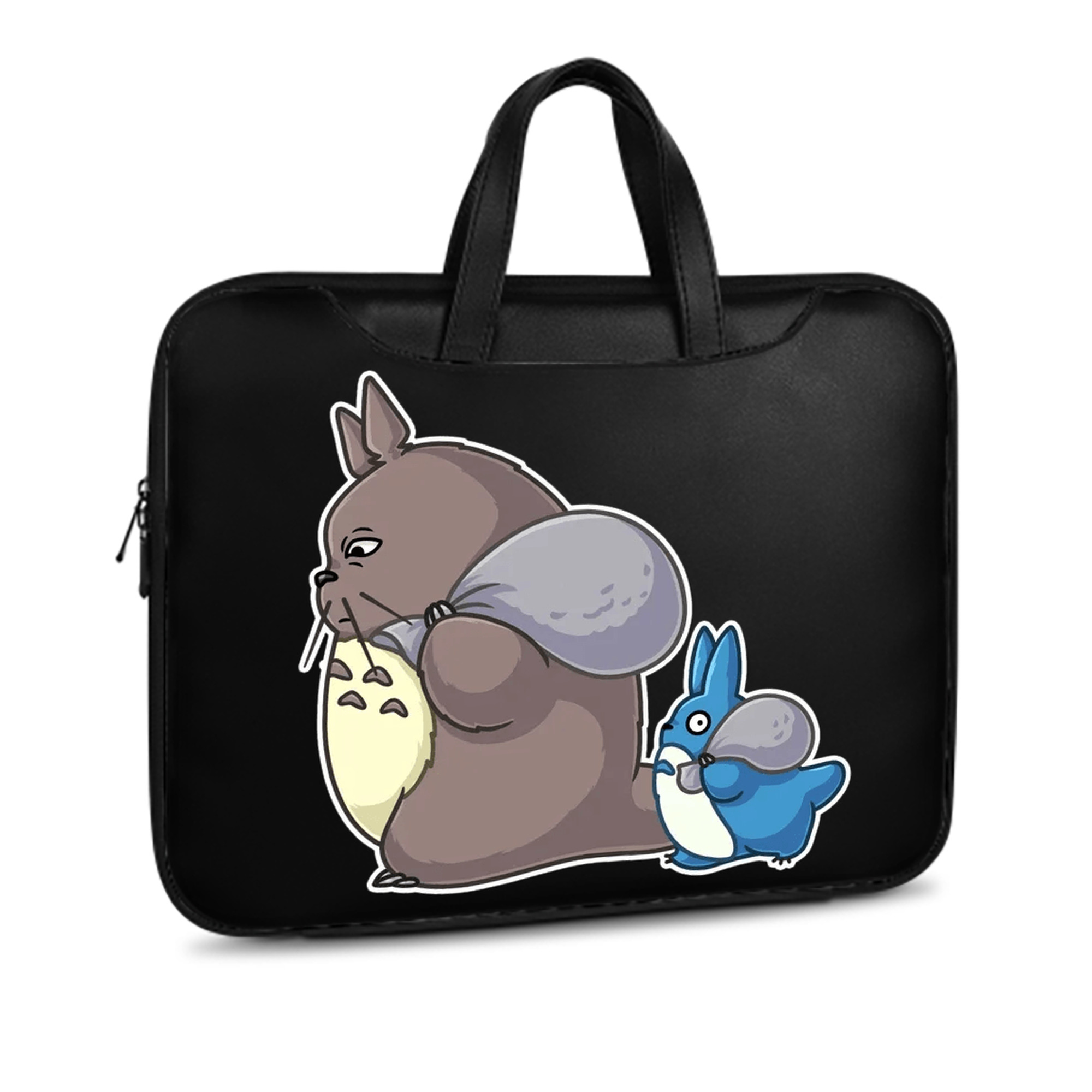 （画像用） となりのトトロ 草壁メイ 草壁サツキ My Neighbor Totoro Satsuki Kusakabe Mei Kusakabe レザーラップトップバッグ　ノートパソコンケース