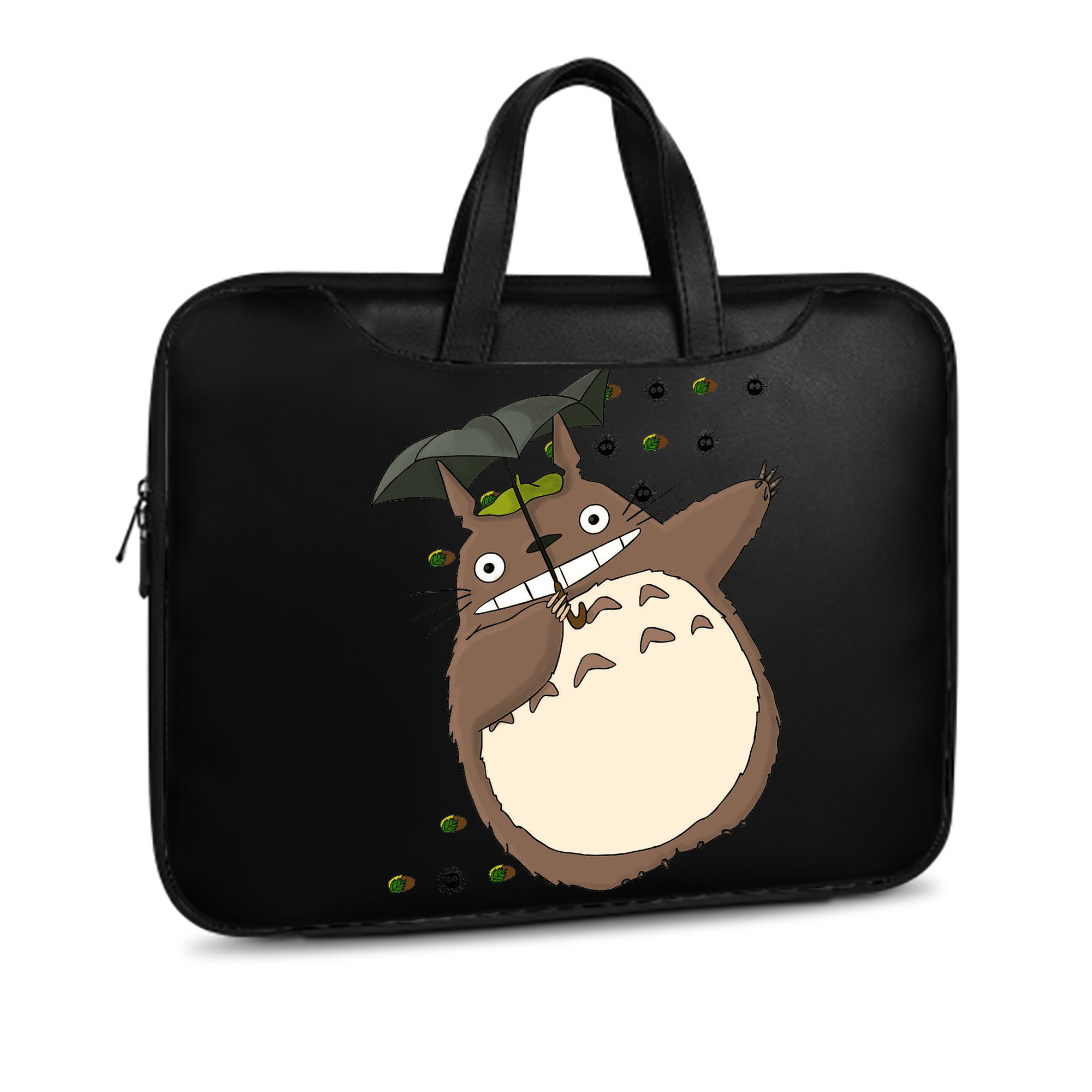 （画像用） となりのトトロ 草壁メイ 草壁サツキ My Neighbor Totoro Satsuki Kusakabe Mei Kusakabe レザーラップトップバッグ　ノートパソコンケース