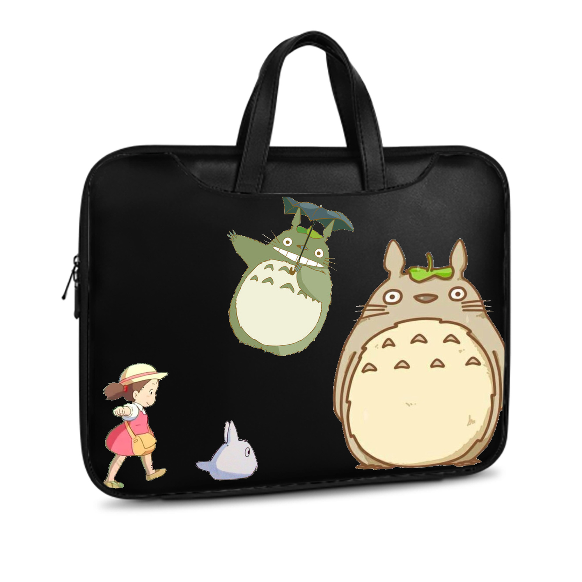 （画像用） となりのトトロ 草壁メイ 草壁サツキ My Neighbor Totoro Satsuki Kusakabe Mei Kusakabe レザーラップトップバッグ　ノートパソコンケース