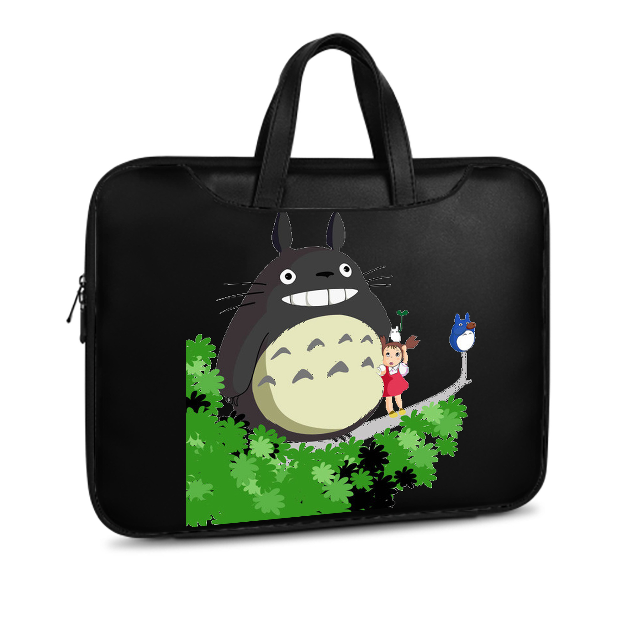 （画像用） となりのトトロ 草壁メイ 草壁サツキ My Neighbor Totoro Satsuki Kusakabe Mei Kusakabe レザーラップトップバッグ　ノートパソコンケース