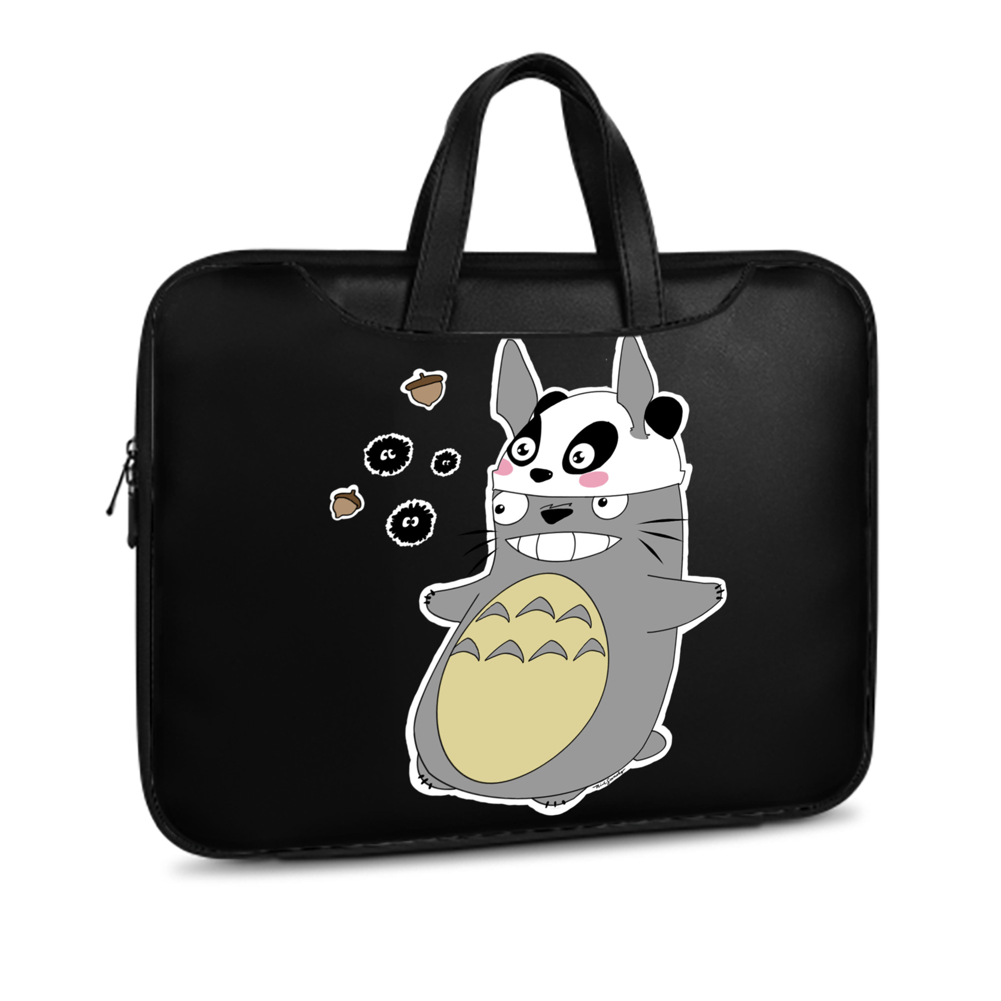 （画像用） となりのトトロ 草壁メイ 草壁サツキ My Neighbor Totoro Satsuki Kusakabe Mei Kusakabe レザーラップトップバッグ　ノートパソコンケース