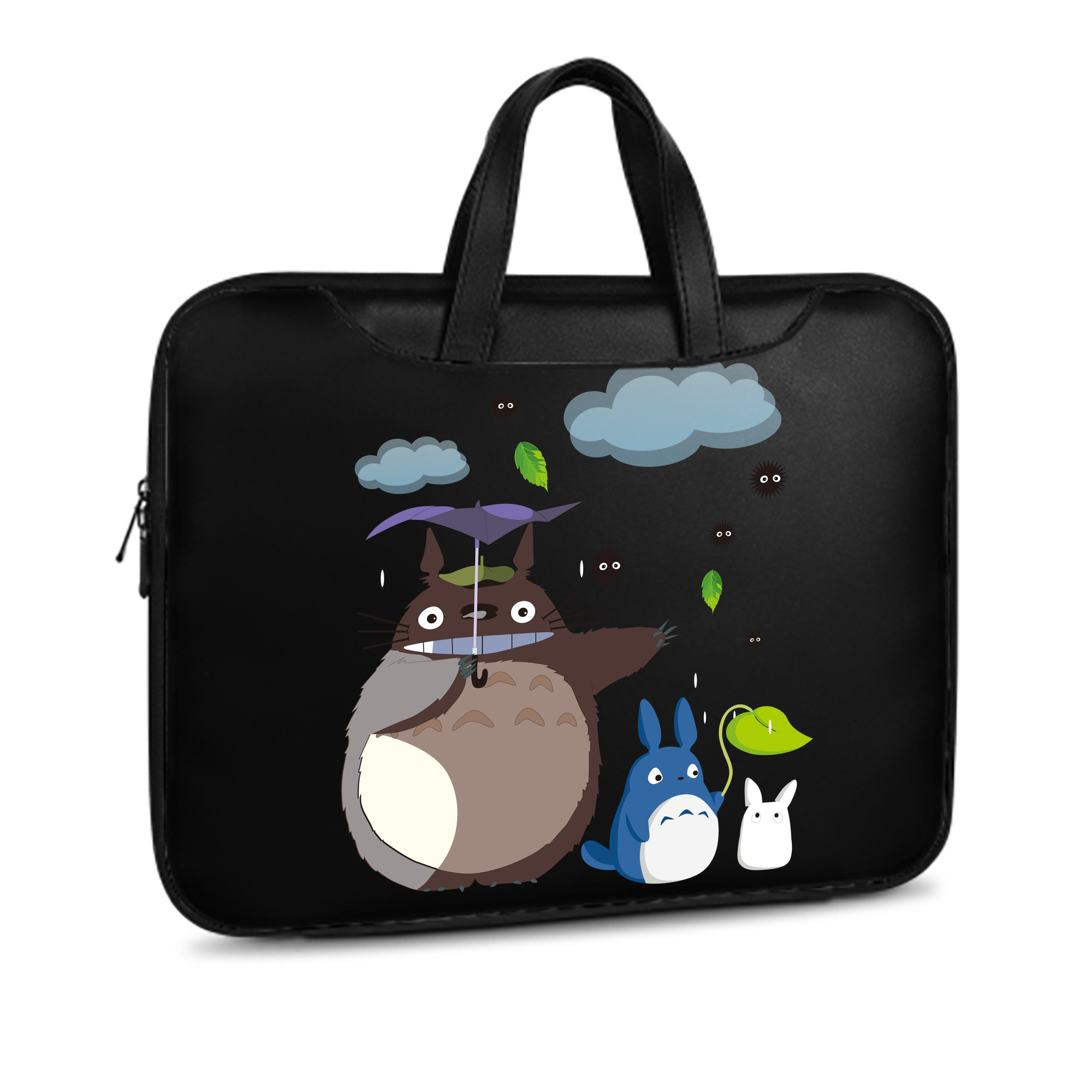 （画像用） となりのトトロ 草壁メイ 草壁サツキ My Neighbor Totoro Satsuki Kusakabe Mei Kusakabe レザーラップトップバッグ　ノートパソコンケース