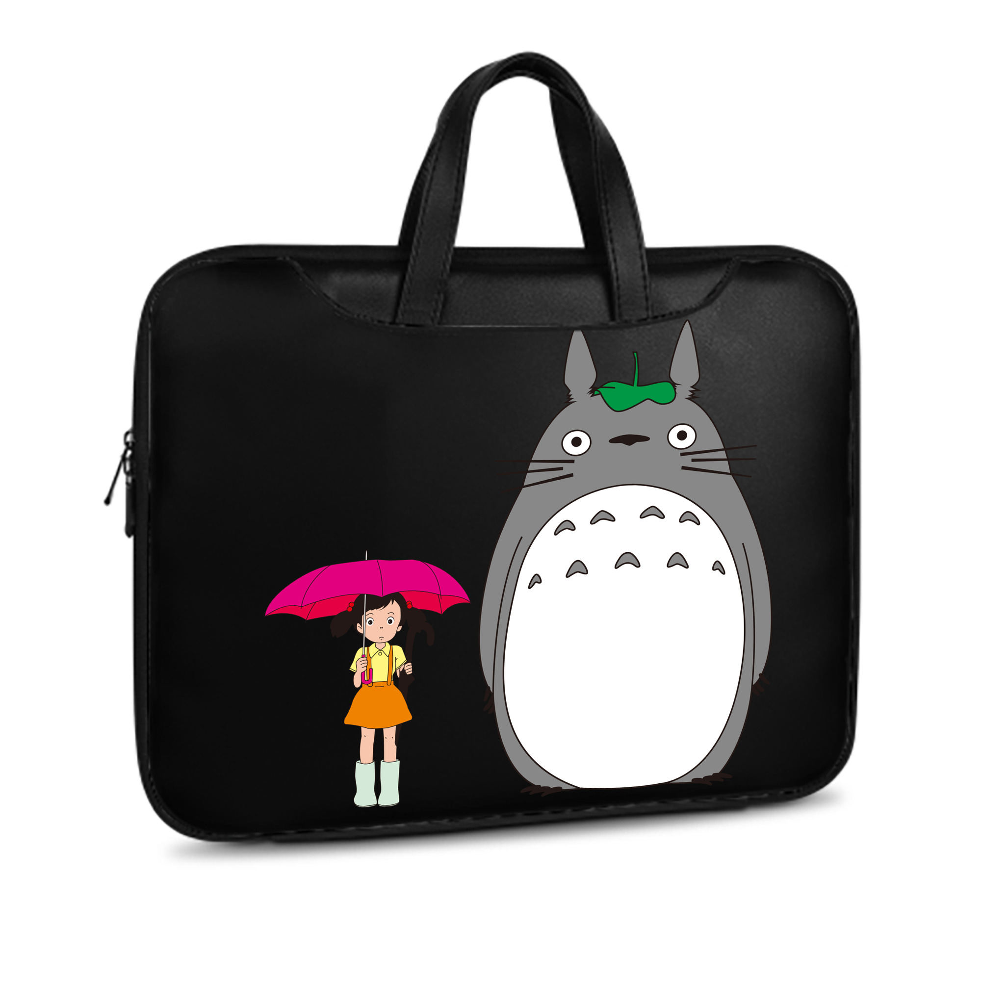 （画像用） となりのトトロ 草壁メイ 草壁サツキ My Neighbor Totoro Satsuki Kusakabe Mei Kusakabe レザーラップトップバッグ　ノートパソコンケース