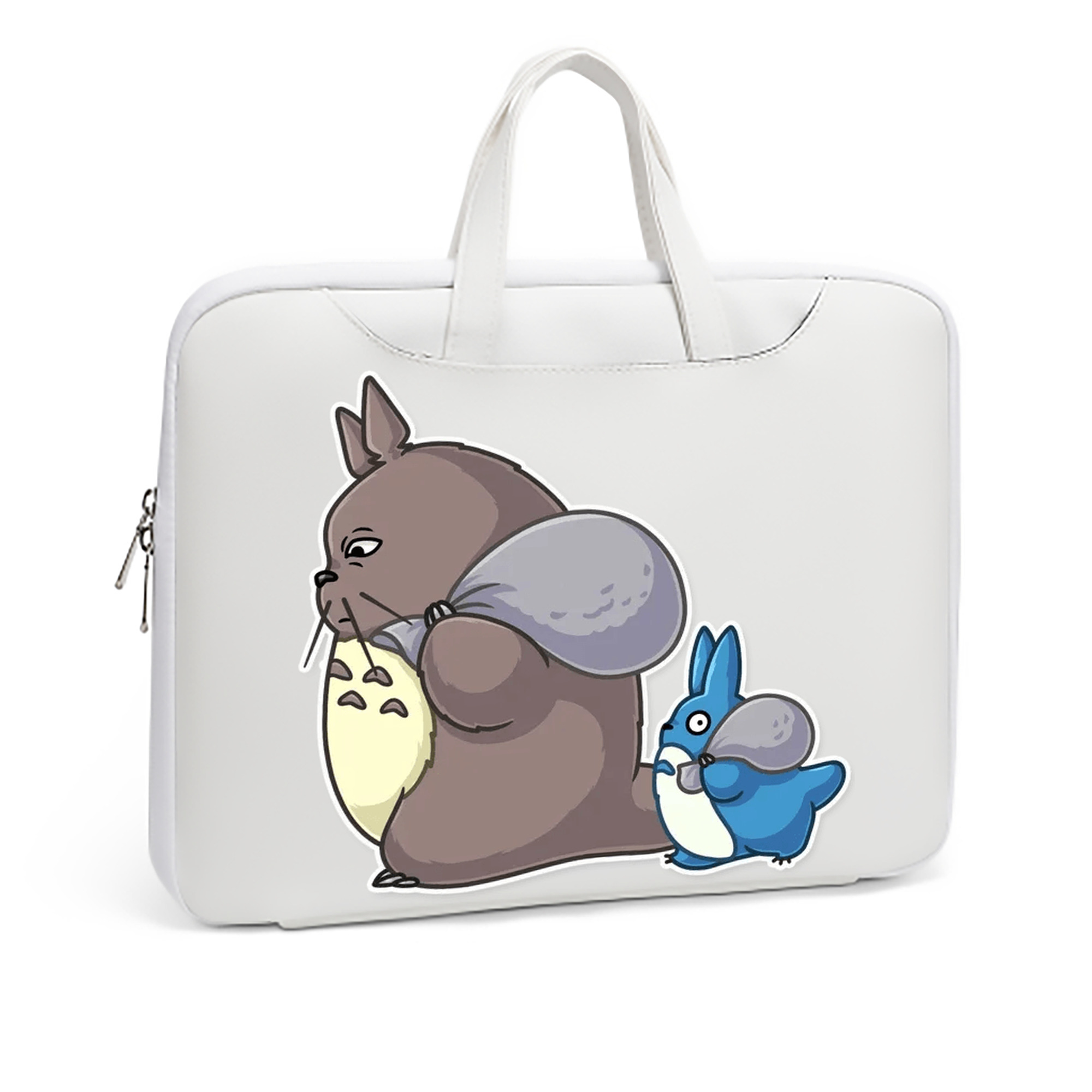 （画像用） となりのトトロ 草壁メイ 草壁サツキ My Neighbor Totoro Satsuki Kusakabe Mei Kusakabe レザーラップトップバッグ　ノートパソコンケース
