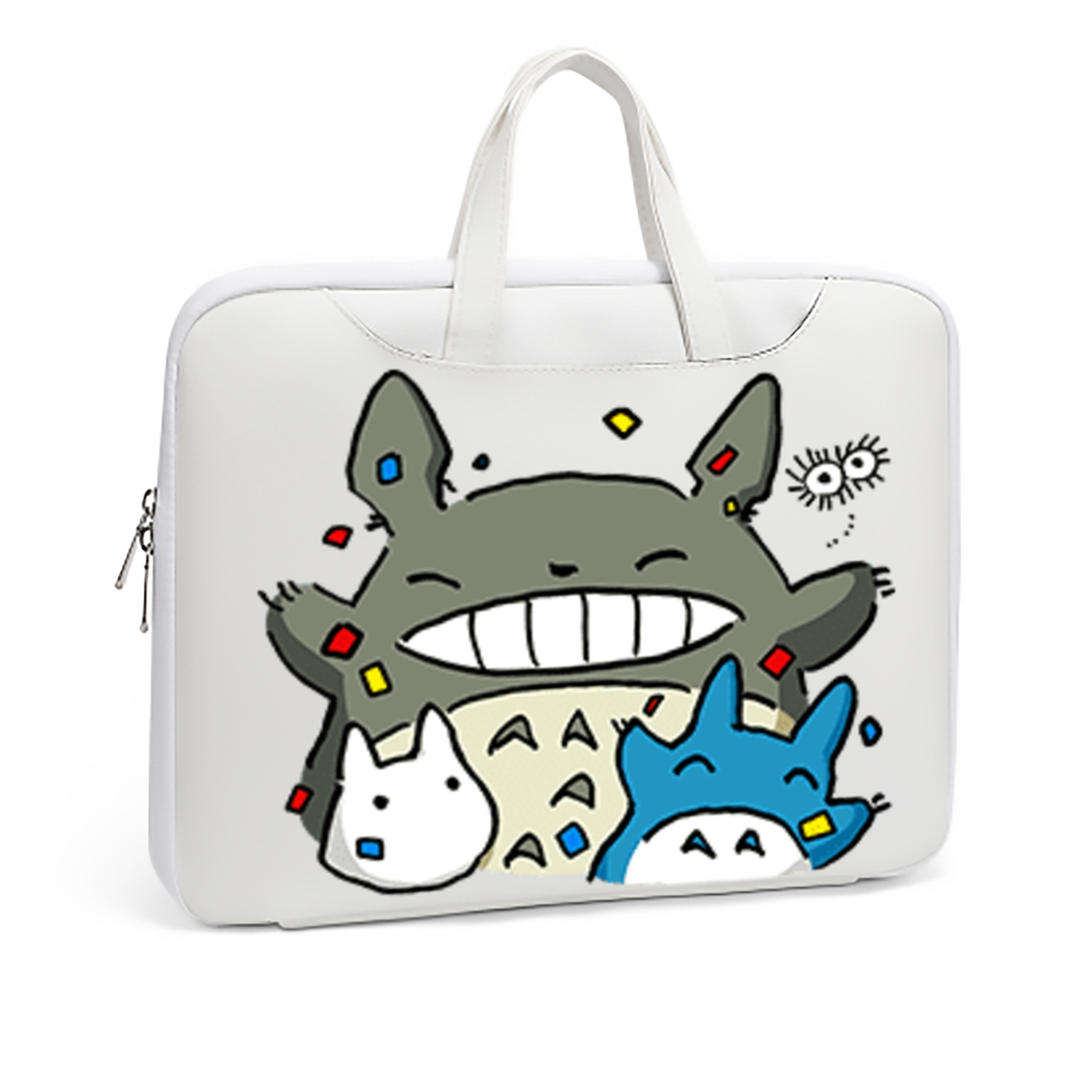 （画像用） となりのトトロ 草壁メイ 草壁サツキ My Neighbor Totoro Satsuki Kusakabe Mei Kusakabe レザーラップトップバッグ　ノートパソコンケース