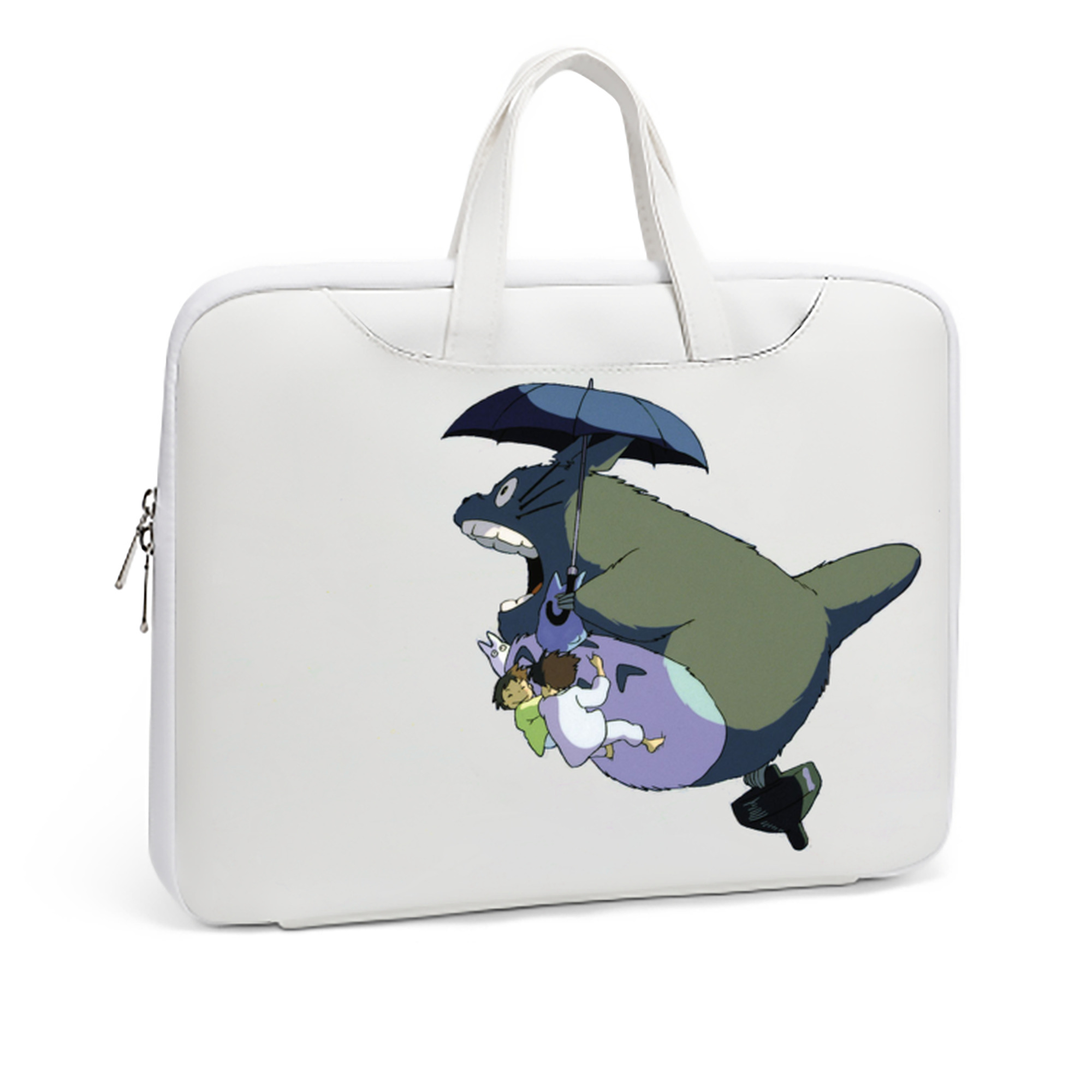 （画像用） となりのトトロ 草壁メイ 草壁サツキ My Neighbor Totoro Satsuki Kusakabe Mei Kusakabe レザーラップトップバッグ　ノートパソコンケース