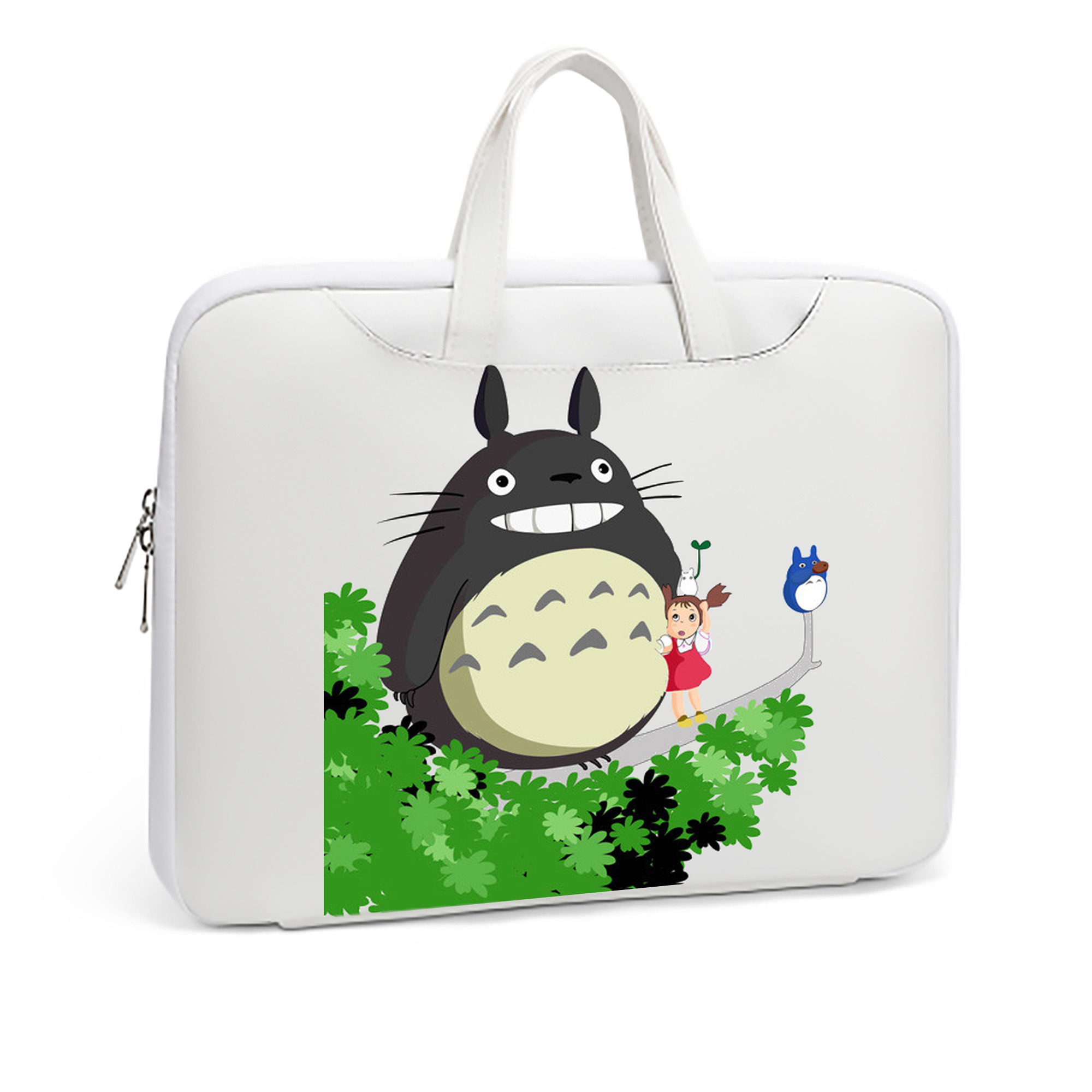 （画像用） となりのトトロ 草壁メイ 草壁サツキ My Neighbor Totoro Satsuki Kusakabe Mei Kusakabe レザーラップトップバッグ　ノートパソコンケース