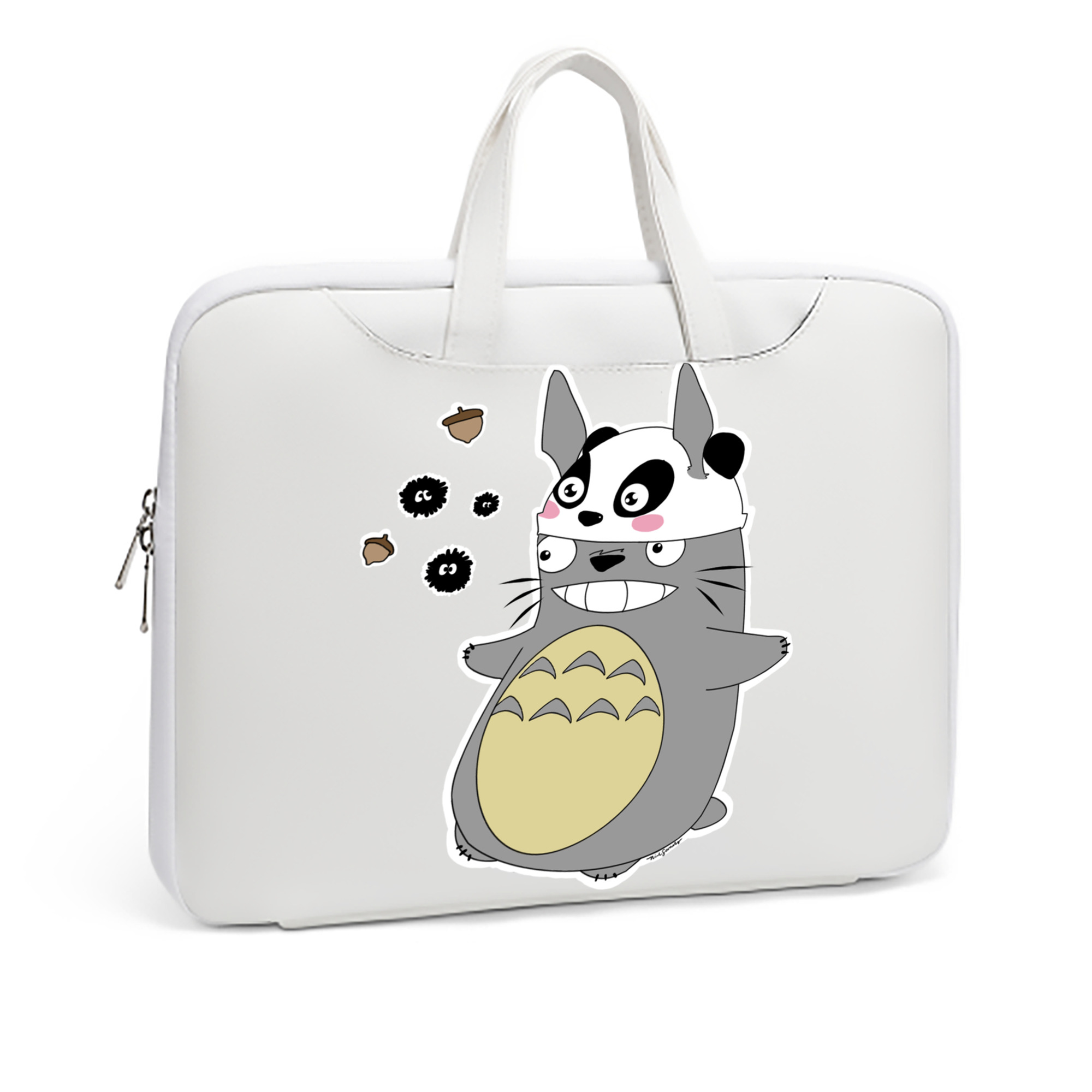 （画像用） となりのトトロ 草壁メイ 草壁サツキ My Neighbor Totoro Satsuki Kusakabe Mei Kusakabe レザーラップトップバッグ　ノートパソコンケース